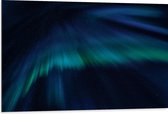 Dibond - Blauwe Neonvegen op Donkerblauwe Ondergrond - 105x70 cm Foto op Aluminium (Met Ophangsysteem)