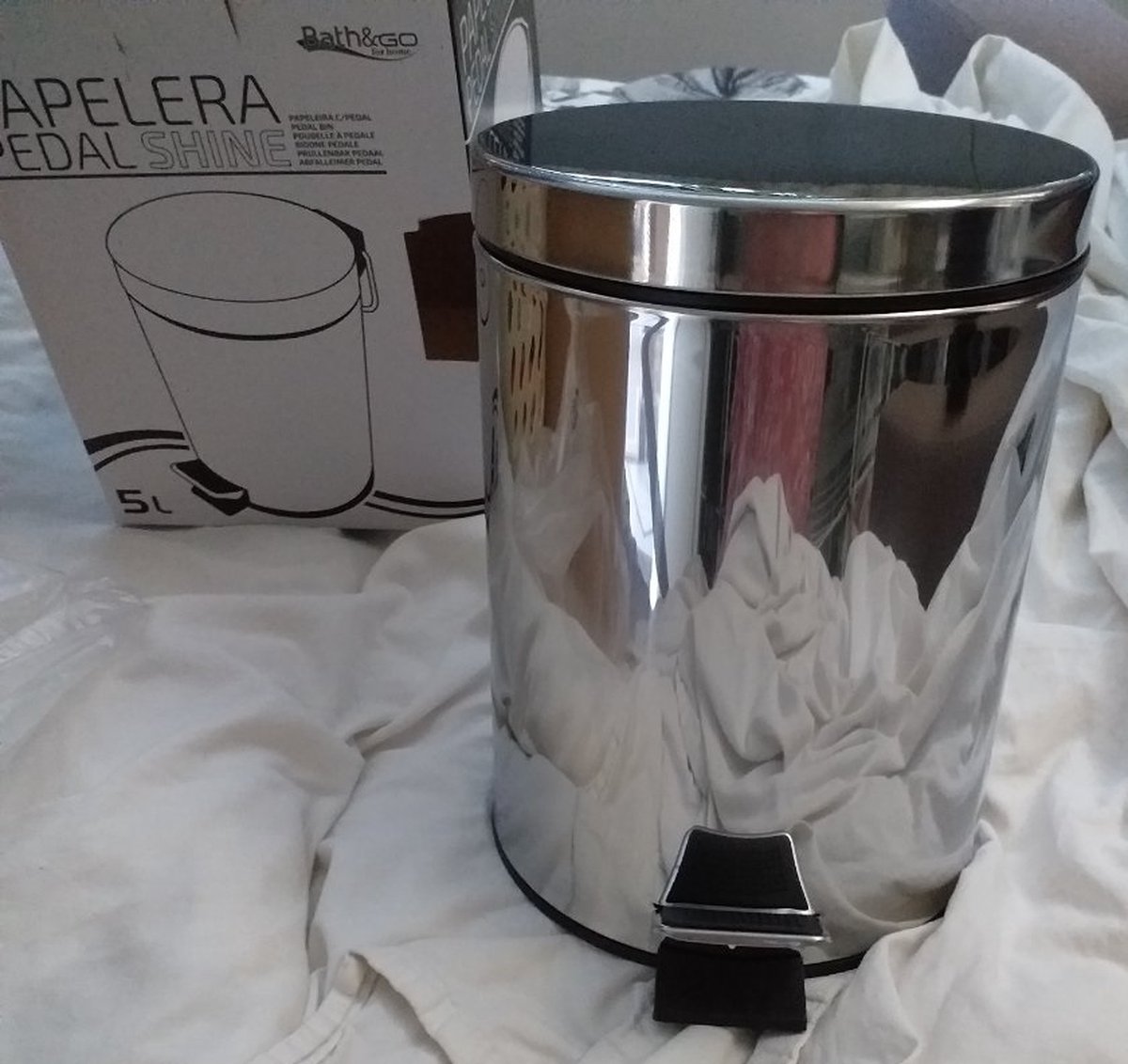 Goedkoopste RVS vuilnisbak/pedaalemmer 5 liter 27 cm - Kleine prullenbakken