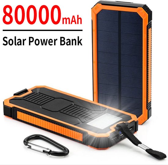 Sluiting site Dominant MotionZone Solar Powerbank - 80000mAh Hoge Capaciteit Powerbank -  Draagbare... | bol.com