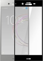 Geschikt voor Sony Xperia XZ1 gehard glas 9H Afgeschuind Schokbestendig – Zwarte omtrek