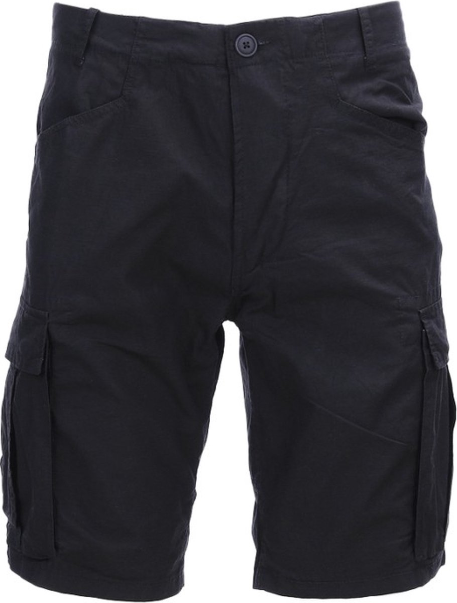 Fostex Garments Cargo shorts stonewashed Zwart
