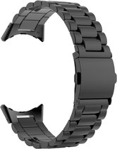 Stalen bandje - RVS - geschikt voor Google Pixel Watch / Pixel Watch 2 - zwart