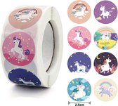 Eenhoorn sticker - 200 stuks - Unicorn stickers - Traktatie - Knutselen - Stickers kinderen knutselen - Meisjes - Stickervellen per 200 stuks
