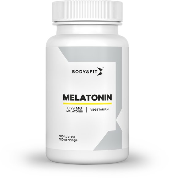 Body & Fit Melatonin - Melatonine Supplement - Beter Slapen - 0.29mg  Melatonine per... | bol.com