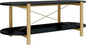 vidaXL - Salontafel - 110x48x40 - cm - bewerkt - hout - zwart