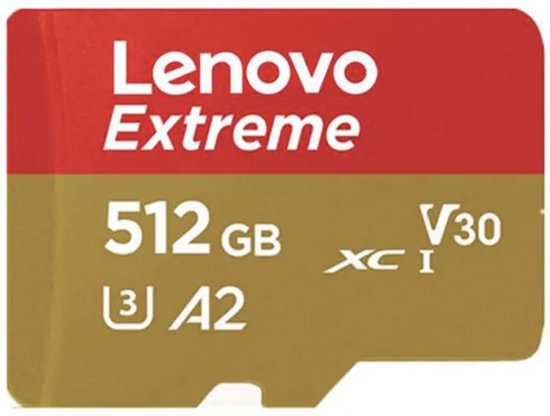 Carte Micro SD Lenovo 512 Go + adaptateur SD
