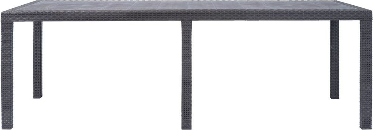 Table de jardin Marron 79x79x72 cm Plastique Aspect de rotin