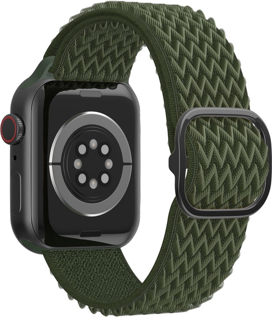 Bracelet Apple Watch Séries 1 à 8, Ultra et SE, en Nylon Tressé avec Boucle  - Bleu Nuit - Français