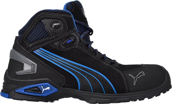 PUMA Rio Black Mid 632250-45 Chaussures montantes de sécurité S3 Pointure (EU): 45 noir, bleu 1 pc(s)