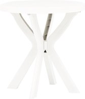 vidaXL Table bistrot Ø70 cm plastique blanc