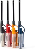 Set van 4 BBQ aanstekers navulbaar| Multicolor| A Kwaliteit |Kinderbescherming/Kinderslot 27 cm - Rood,Grijs,Blauw,Geel