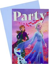 Disney Frozen - uitnodigingen - kinderfeestje - Elsa - Anna - Olaf - party - 5 stuks - met enveloppen - verjaardag