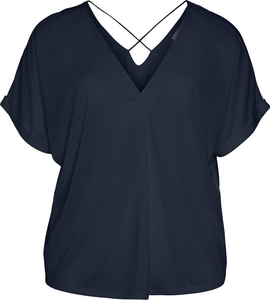 VERO MODA VMFLIA SL WIDE TOP JRS CUR Dames T-shirt - Maat L-48/50