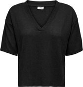 Jacqueline de Yong T-shirt Jdytonsy Lina 2/4 V-neck Top Jrs 15294102 Black Dames Maat - S
