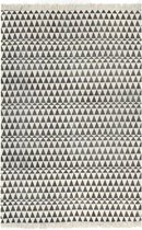 vidaXL - Kelim - vloerkleed - met - patroon - 120x180 - cm - katoen - zwart/wit