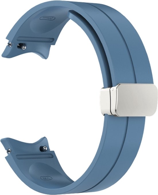 Siliconen bandje - geschikt voor Samsung Galaxy Watch 7 / Watch FE / Watch 6 / Watch 6 Classic / Watch 5 / Watch 5 Pro / Watch 4 / Watch 4 Classic - steenblauw