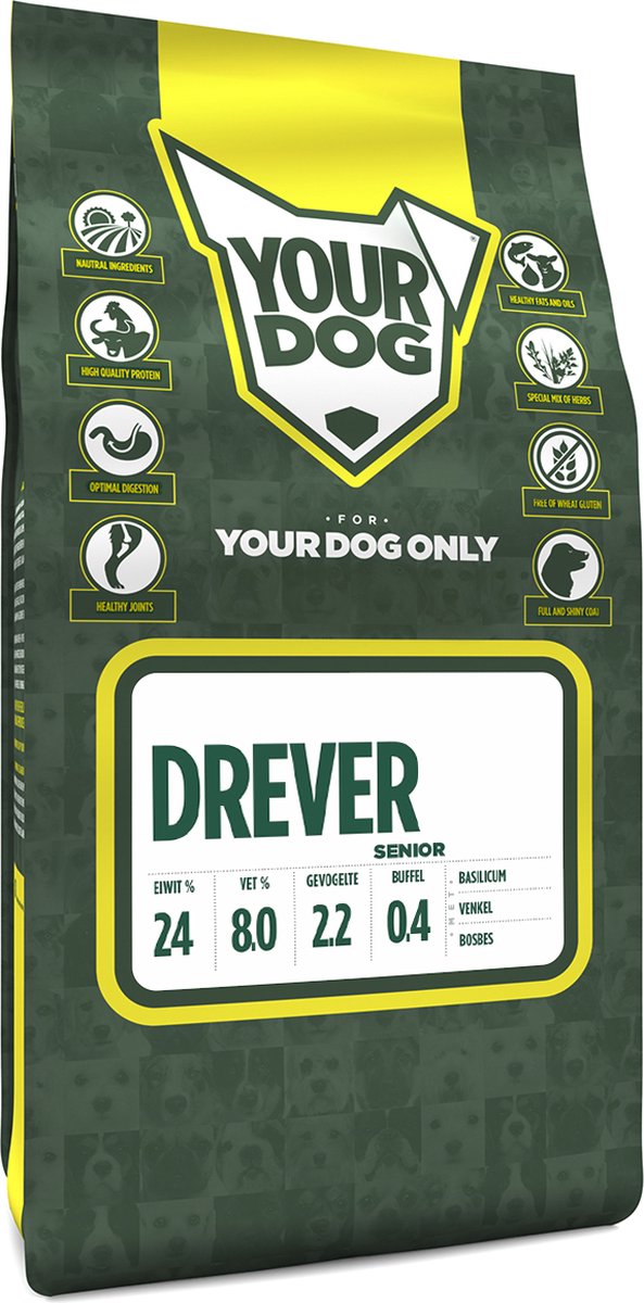 Yourdog Yourdog Drever Rasspecifiek Senior Hondenvoer 6kg | Hondenbrokken