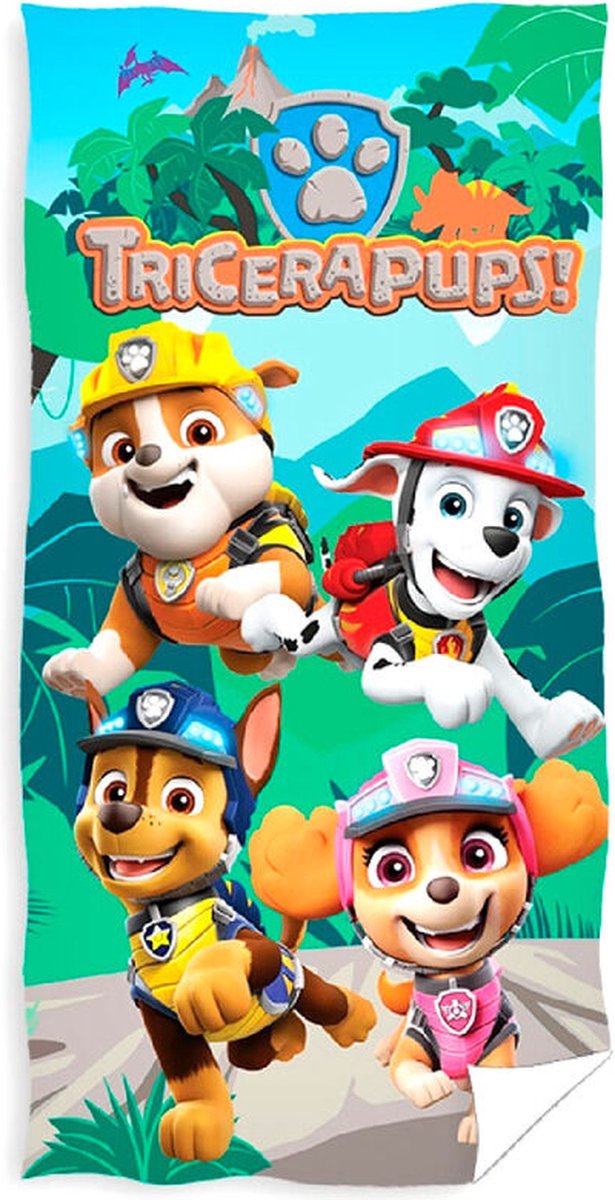 Paw Patrol strandlaken - 140 x 70 cm. - PAW handdoek - sneldrogend microfiber