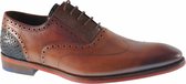 Floris Van Bommel SFM Veterschoenen - Cognac- Heren maat 30229