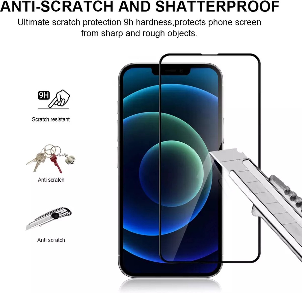 Screenprotector Glas - Tempered Glass Screen Protector - 1x Geschikt voor: Apple iPhone 14