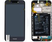 Huawei Honor 6A (DLI-AL10) LCD Display / Bildschirm Module, Dark Gray/Grijs, Incl. Battery HB405979ECW, 02351KTW