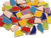 Mozaïek puzzelsteentjes keramiek - mix colorful; 500 gram