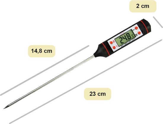 digitale vleesthermometer 300 graden - kernthermometer - bbq