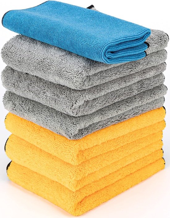 Set van 3 microvezeldoeken voor de auto, 800 g/m², voor autoverzorging en thuis, extreem absorberend, pluisvrij en zacht microvezeldoek, 30 x 30 cm (3 stuks Set van 3 microvezeldoeken voor de auto, 800 g/m², voor autoverzorging en thuis, extreem absorberend, pluisvrij en zacht microvezeldoek, 30 x 30 cm (3 stuks