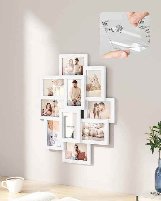 Fixwal Bilderrahmen Set – 5 Stück, 10,2 X 15,2 Cm, Weißer Holz-Look, Mit HD-Glas, Für Wand & Tisch