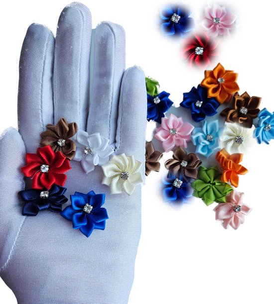 36 stuks handgemaakte gehaakte bloemapplicaties voor knutselwerk, naaien, doe-het-zelf, hoeden, jassen, rugzakken, jeans, cadeaupakketten, feestdecoratie