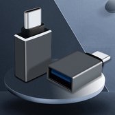 CVD® USB C naar USB A - OTG - Adapter - USB 3.0 - ZWART - o.a. geschikt voor iPad, Macbook en Chromebook - Zwart Set van 2