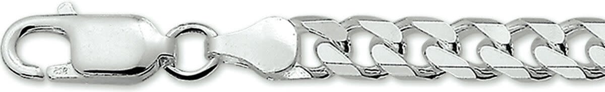 Herencollier Zilver 60cm gourmette 6-zijdes geslepen 6,0 mm