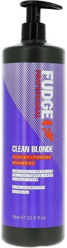 Fudge Clean Blonde zilvershampoo met pomp - 1000 ml | bol.com