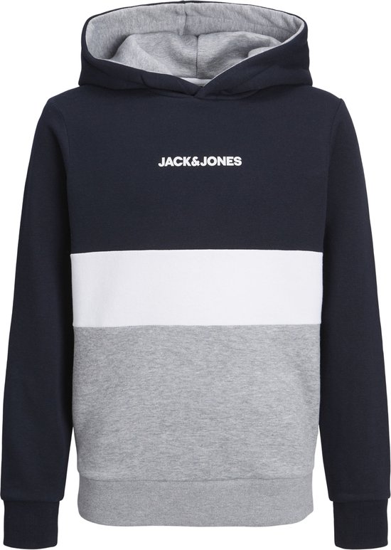 JACK & JONES JUNIOR JJEREID BLOCKING SWEAT HOOD SN JNR Garçons Sweater - Navy Blazer - Taille 164