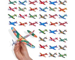TWIDDLERS 48 Vliegtuigjes | 12 Verschillende Uitvoeringen Vliegend Foam Zweefvliegtuig | Speelgoed | Verjaardagstraktatie Goodiebag Prijzen