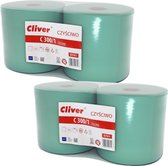 Cliver - Duurzame, ecologische doek met goede vloeistofabsorptie / 4 rollen