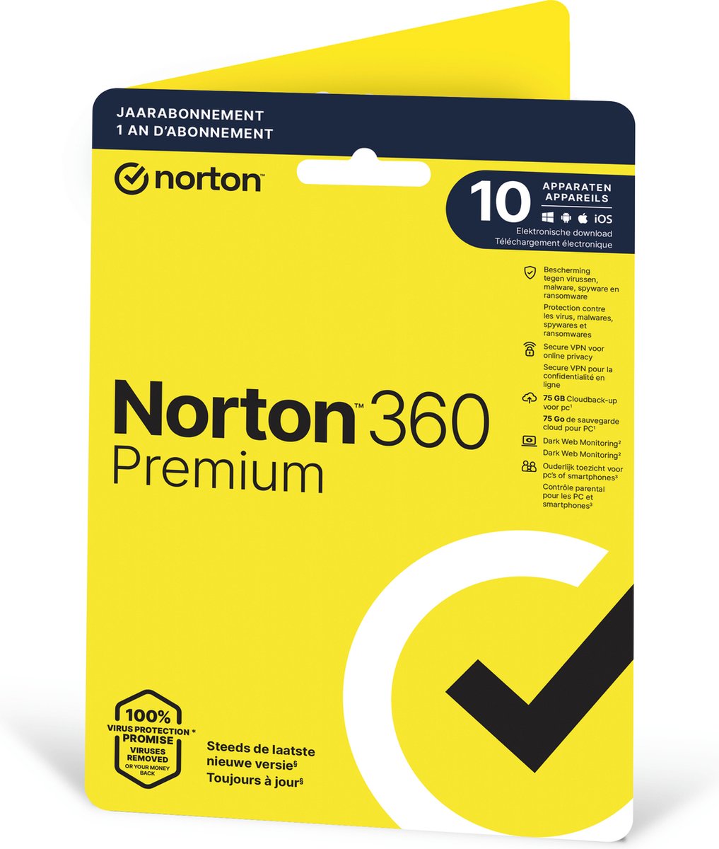 Norton 360 Premium 75GB 1User 10Device 12MO GENERIC