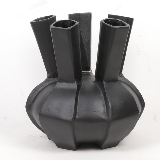 Vaas-tulpenvaas aluminium zwart 33x33x33