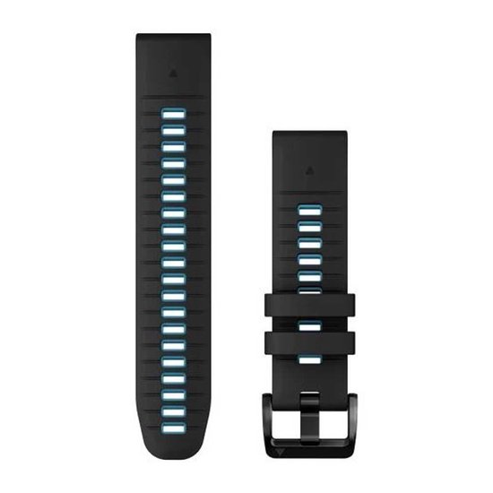 Bracelets de montre en Siliconen Garmin Quickfit® 22 mm Zwart, Argent
