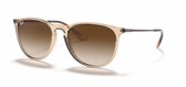 Ray-Ban Erika Transparent Light Brown Zonnebril  - BruinTransparant