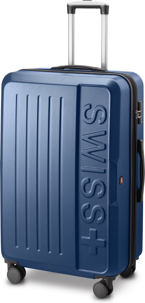 Swiss - Lausanne - Reiskoffer 77 cm - 4 Wielen - Expandable - TSA-cijferslot - Blauw