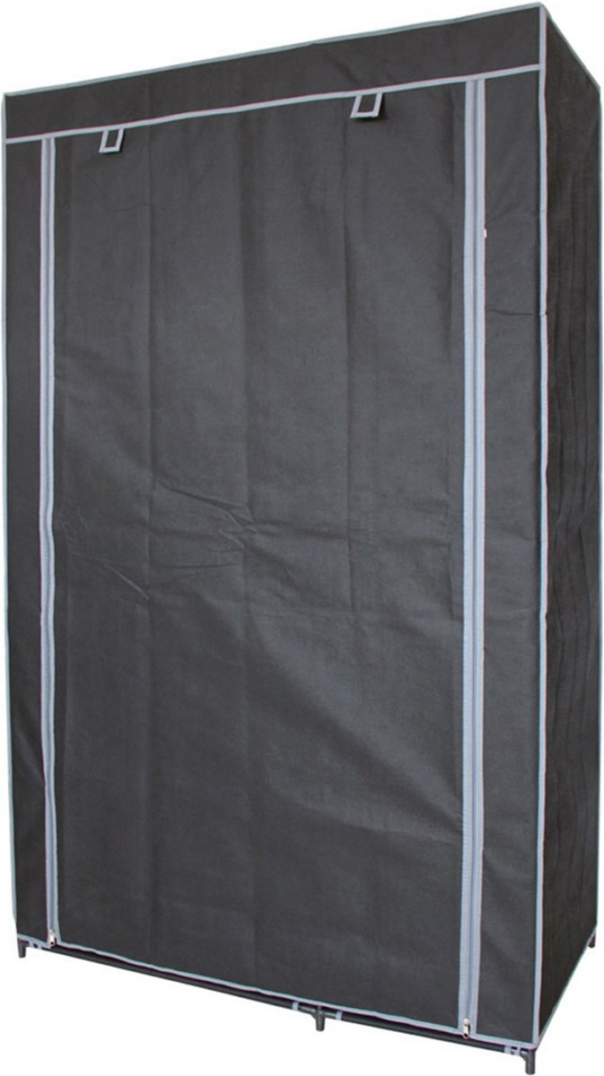 Urban Living - Kledingkast Garderobekast - 100 x 50 x 170 cm - 8 Etages - Zwart van Urban Living — afbeelding 3