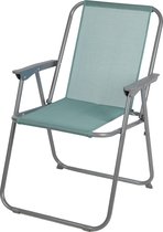 Sunnydays Picnic camping/strand stoel - aluminium - inklapbaar - grijs - L53 x B55 x H75 cm