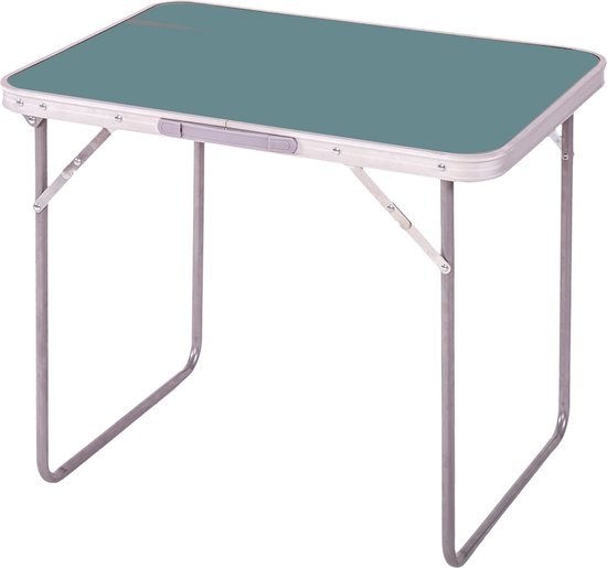 Table de camping Sunnydays - aluminium - pliable - bleu - L80 x l60 x H70 cm - Tables d'appoint