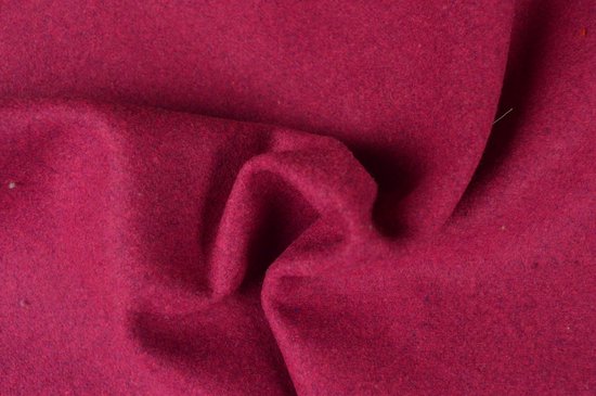 30 meter wol stof op rol - Fuchsia - 78% Polyester / 22% Wol | bol