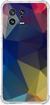 Telefoon Hoesje Xiaomi 13 Hoesje maken met transparante rand Polygon Dark