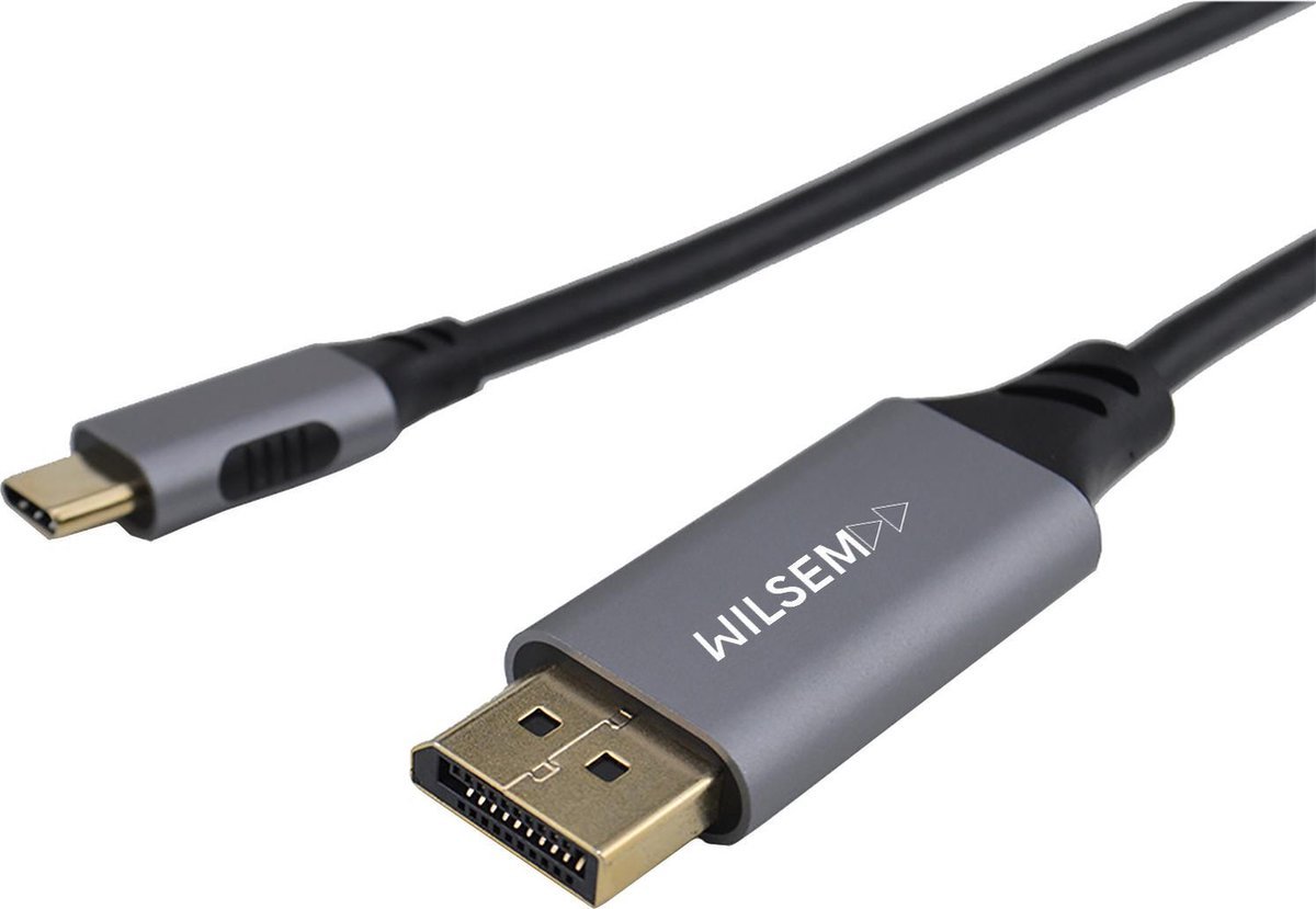 USB C naar Displayport Kabel 1 Meter - Ondersteund 4K 60HZ / 2K 144HZ - Wilsem®