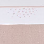 Meyco Baby Hearts ledikant laken - soft pink - 100x150cm