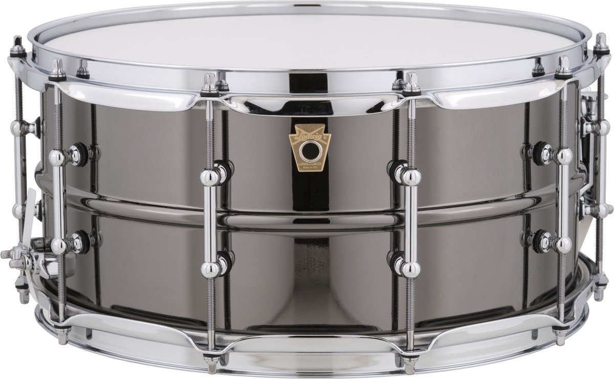 Ludwig zwart Beauty Snare LB417T, 14"x6,5", Tube Lugs - Snare drum