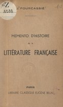 Mémento d'histoire de la littérature française